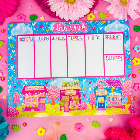 Bookshop Avenue Weekly Planner Notepad