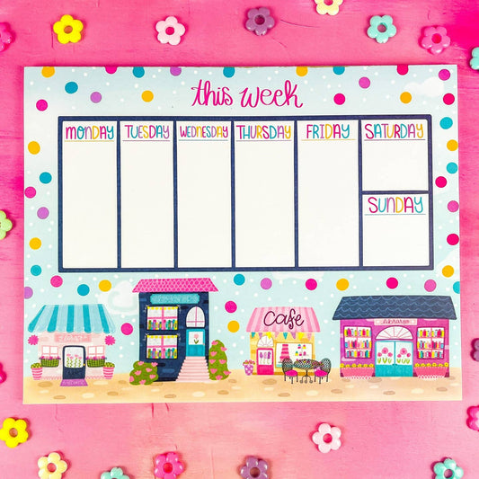 Bookshop Lover’s Lane Weekly Planner Notepad