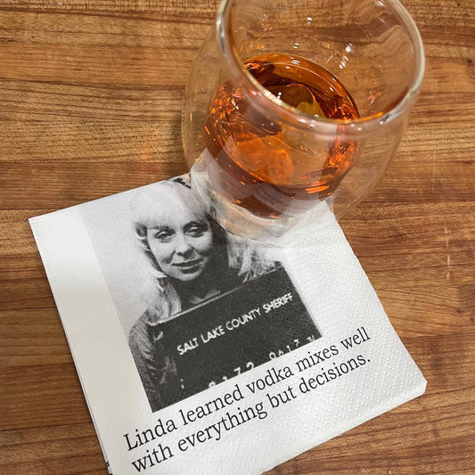 Linda Learned Vodka Mixes...Cocktail Napkins