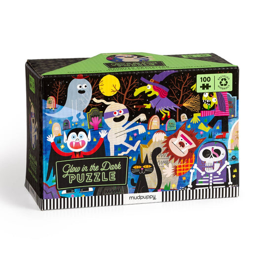 Haunted Graveyard 100 Piece Glow-in-the-Dark Puzzle