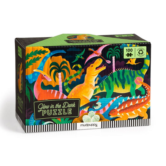 Dinosaur Park 100 Piece Glow-in-the-Dark Puzzle