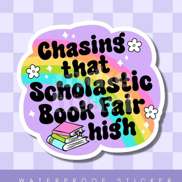 Retro Book Fair Vinyl Sticker
