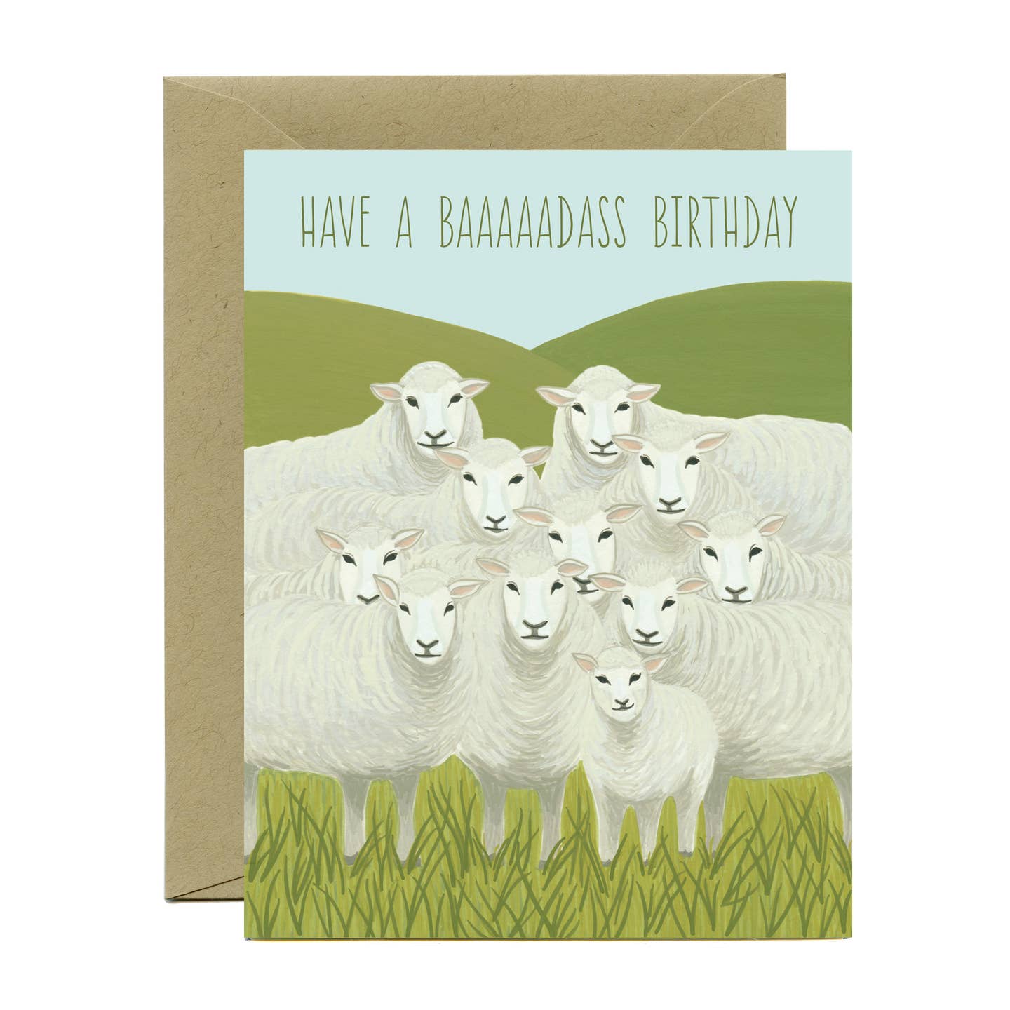 Badass Sheep Farm Animal Birthday Card