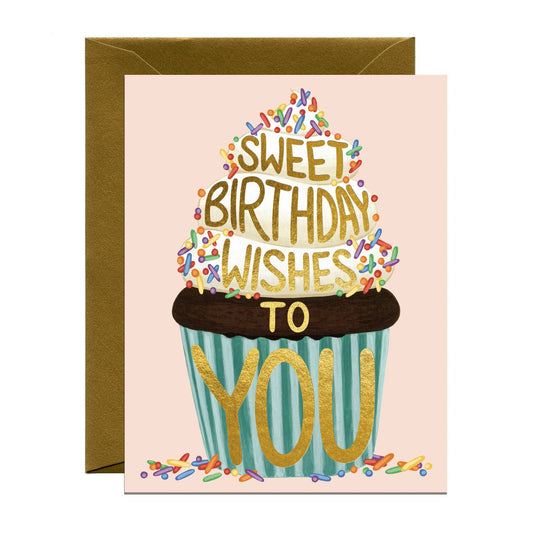 Sweet Birthday Wishes Foil Stamped Birthday Card