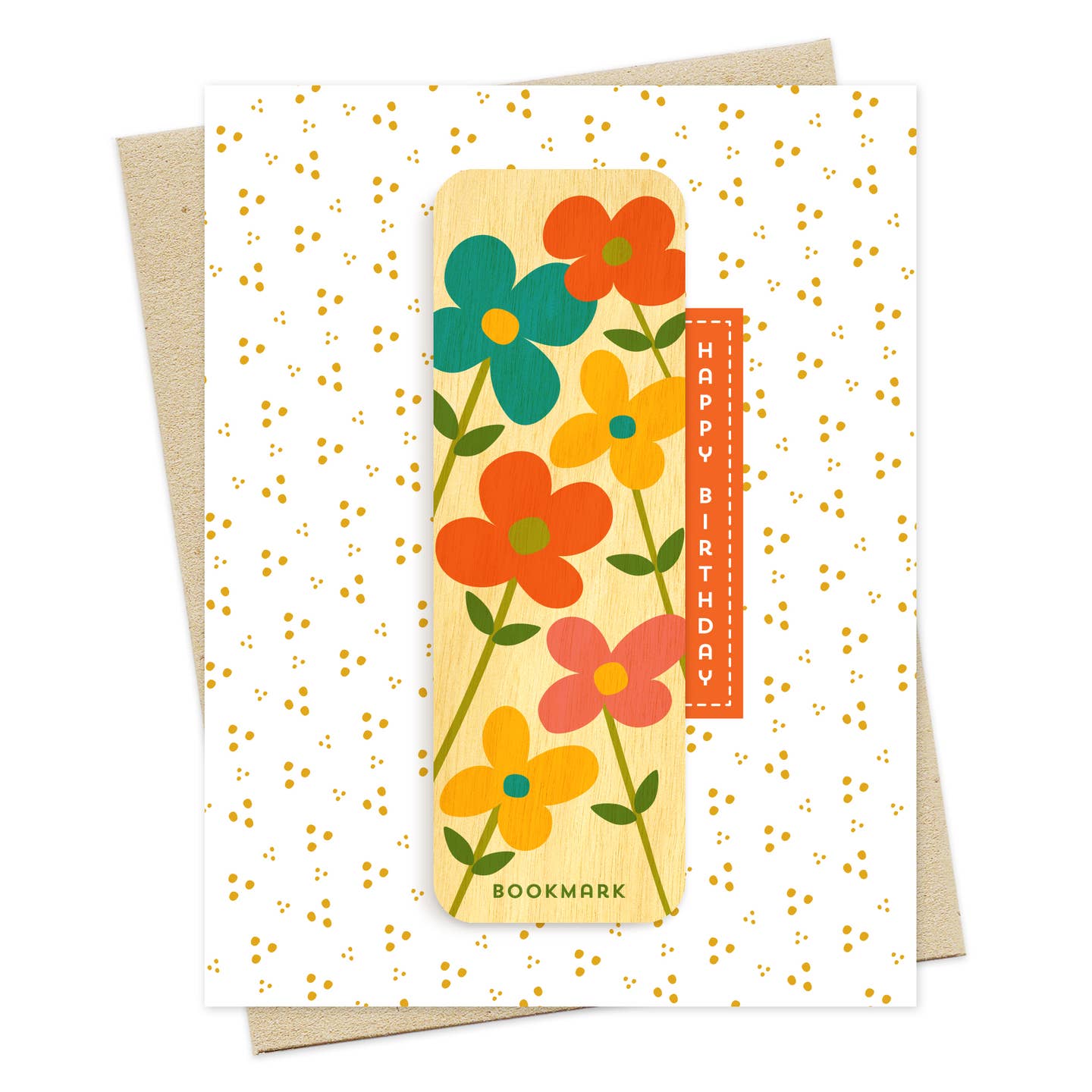 Birthday Flowers Bookmark Birthday Card