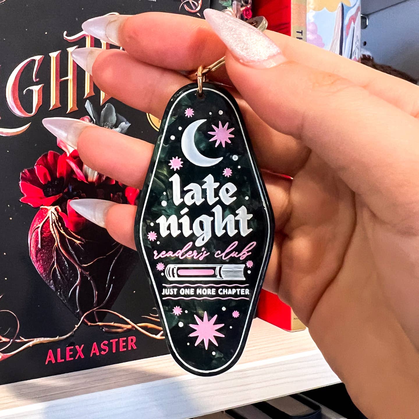 Late Night Readers Acrylic Keychain
