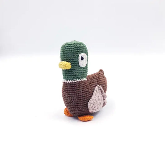 Mallard Duck Crochet Rattle