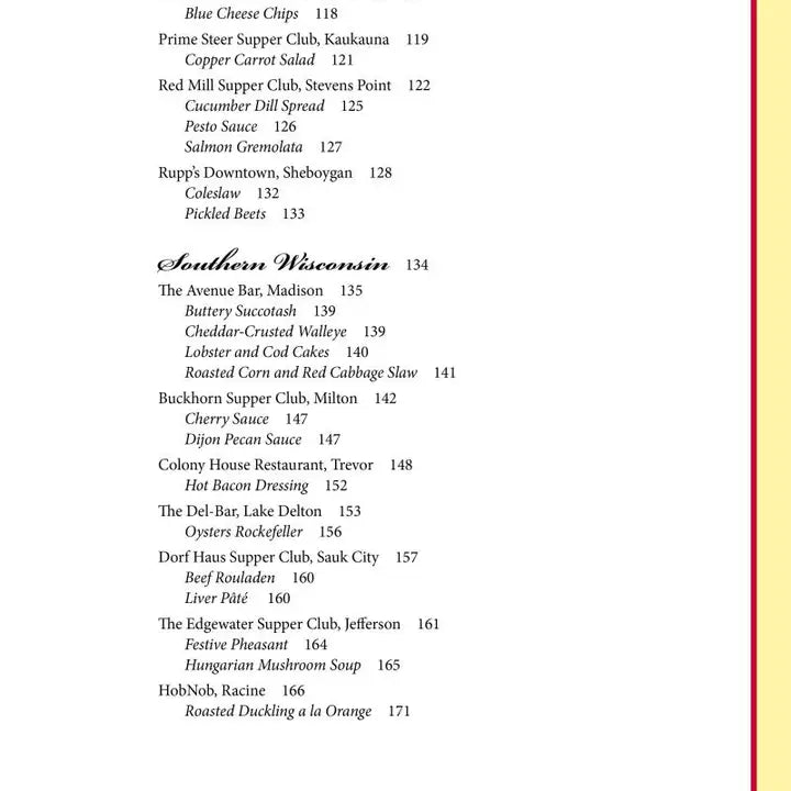 Wisconsin Supper Club Cookbook