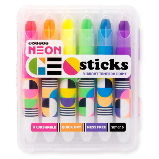 Geo Sticks Vibrant Tempera Paint Sticks - Neon