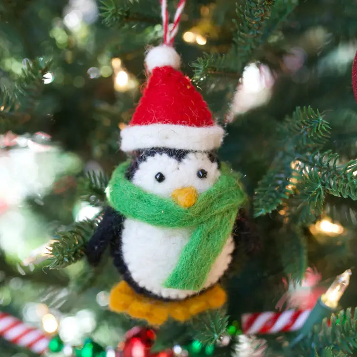 Penguin Felt Wool Ornament