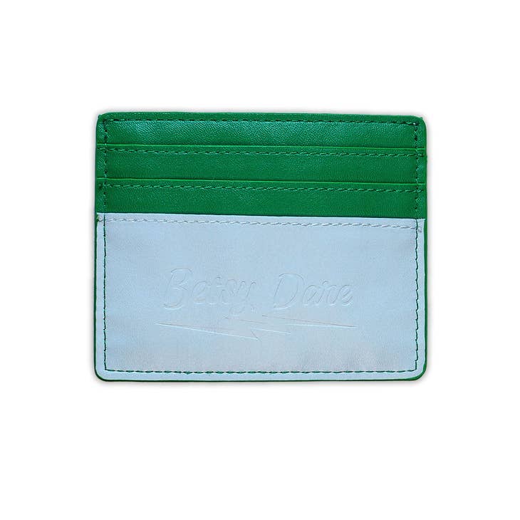 Lightning Bold Card Wallet in Electric Emerald