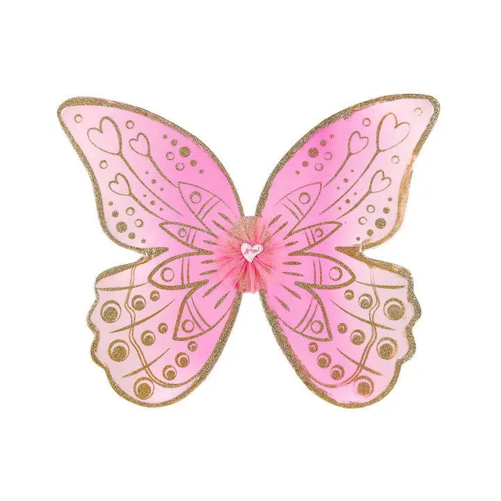 Pink Heart Fairy Wings