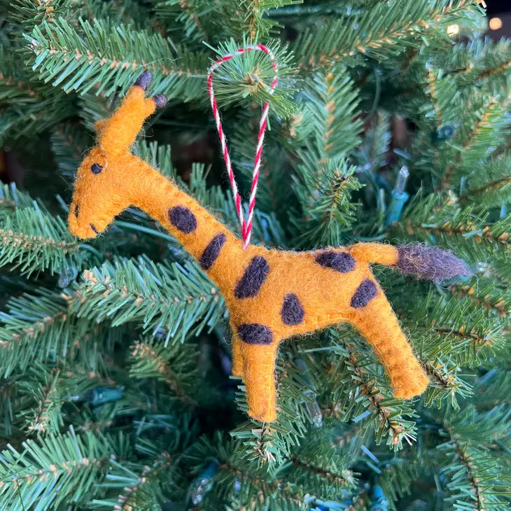 Giraffe Felt Wool Ornament