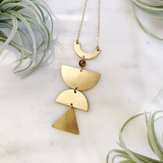 Geometric Gold Stacker Necklace