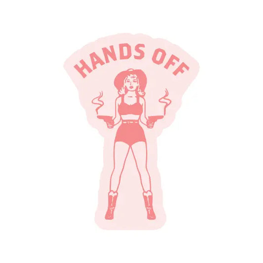 Hands Off Cowgirl Vinyl Sticker