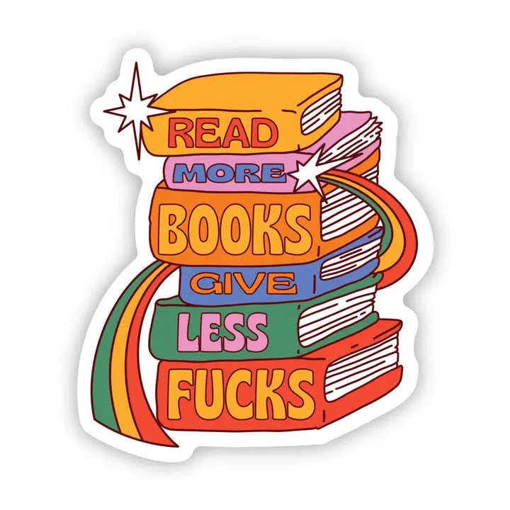 Read More Books, Give Less F*cks Vinyl Sticker