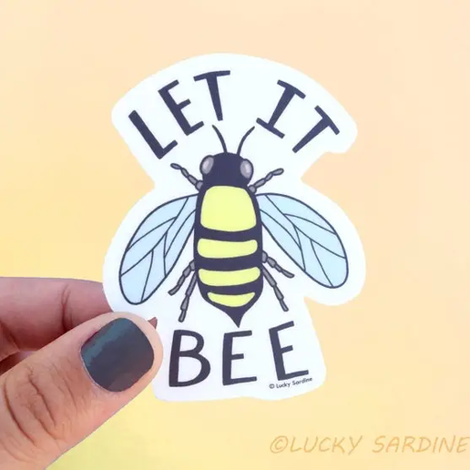 Let It Bee Vinyl Sticker