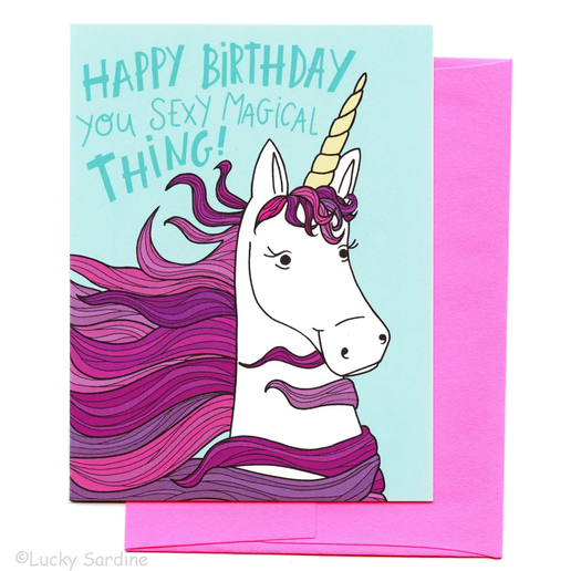 Happy Birthday You Sexy Unicorn Card