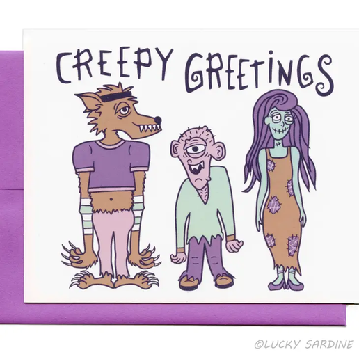 Creepy Greetings Halloween Card