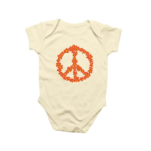 Daisy Peace Sign Baby Onesie