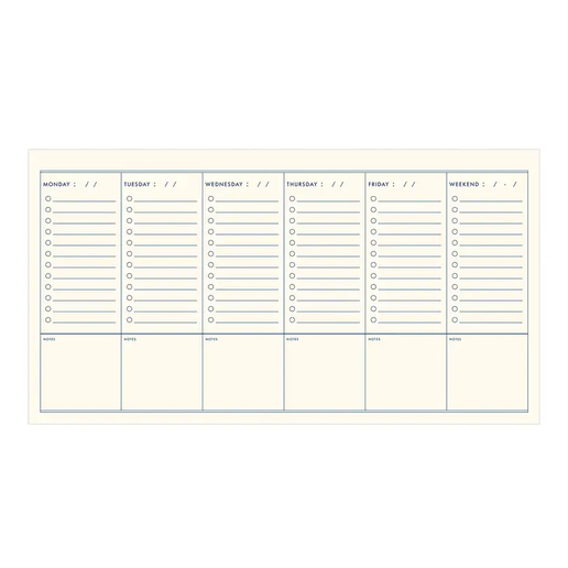 Fruit Grid Undated Desktop Weekly Planner