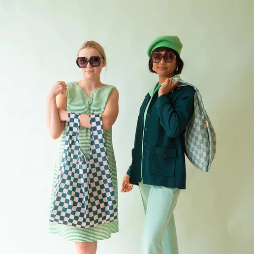 Checkered Reusable Tote Bag