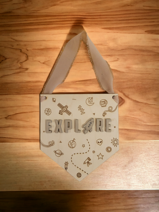 Explore Kids Room Sign